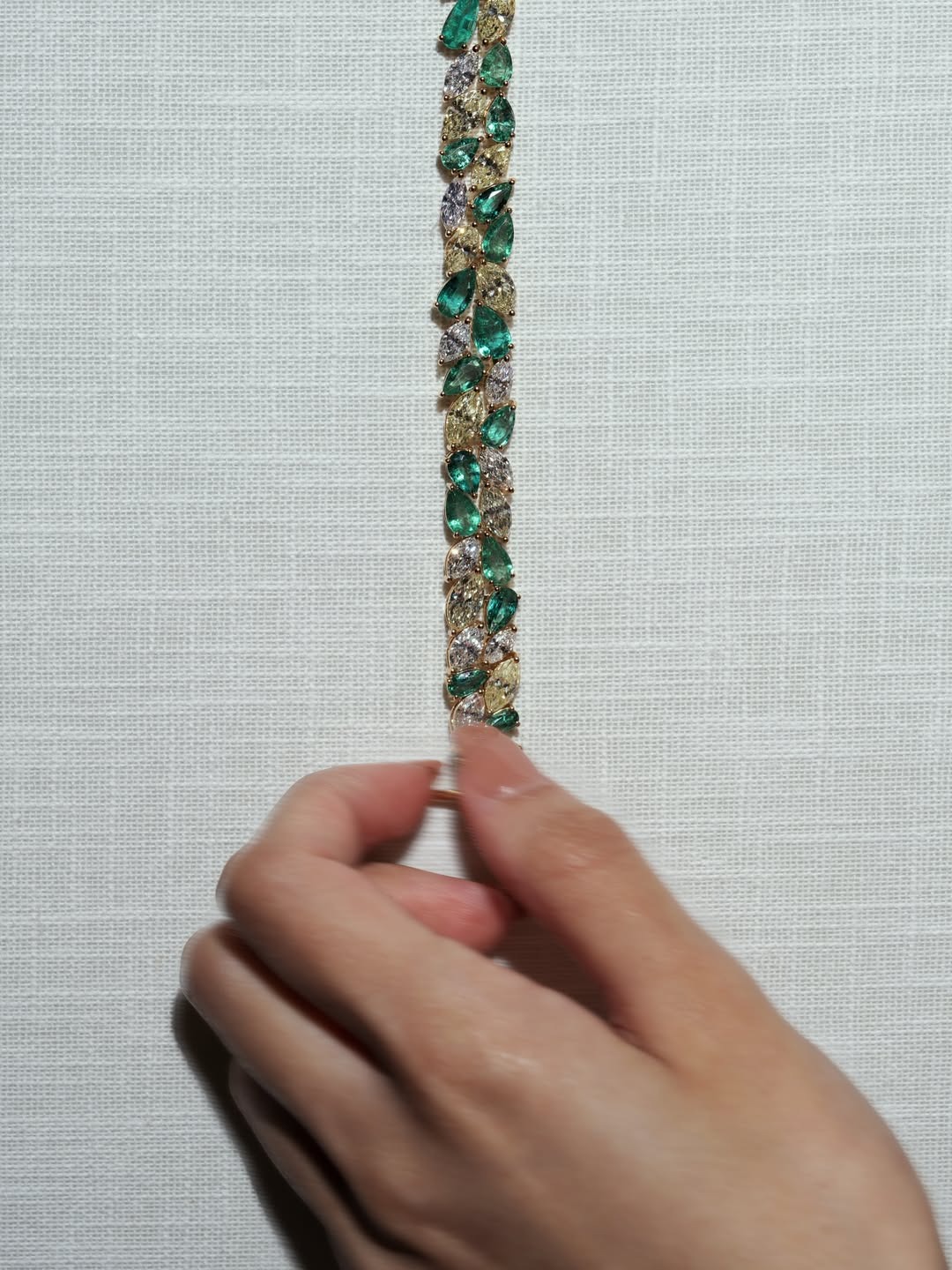 Emerald and diamond gemstones